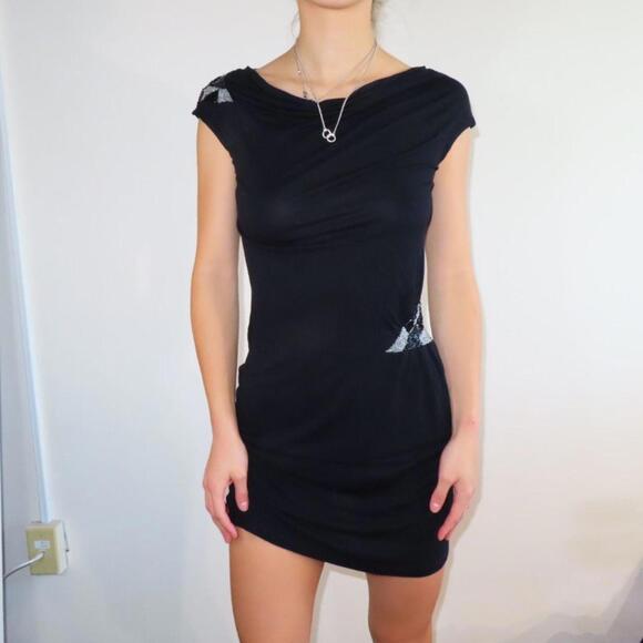 Women's Black and Silver Dress - Picture 1 of 5